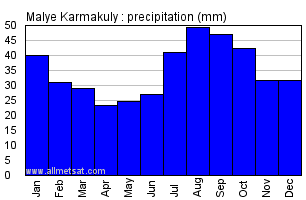 Malye Karmakuly Russia Annual Precipitation Graph